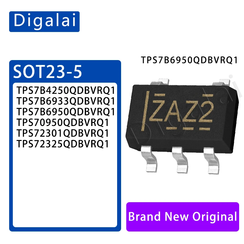 

10pcs TPS7B6950QDBVRQ1 TPS72325 TPS72301 TPS7B4250 TPS7B6933 TPS70950 SOT23-5 LDO Linear Regulator Chips New Original