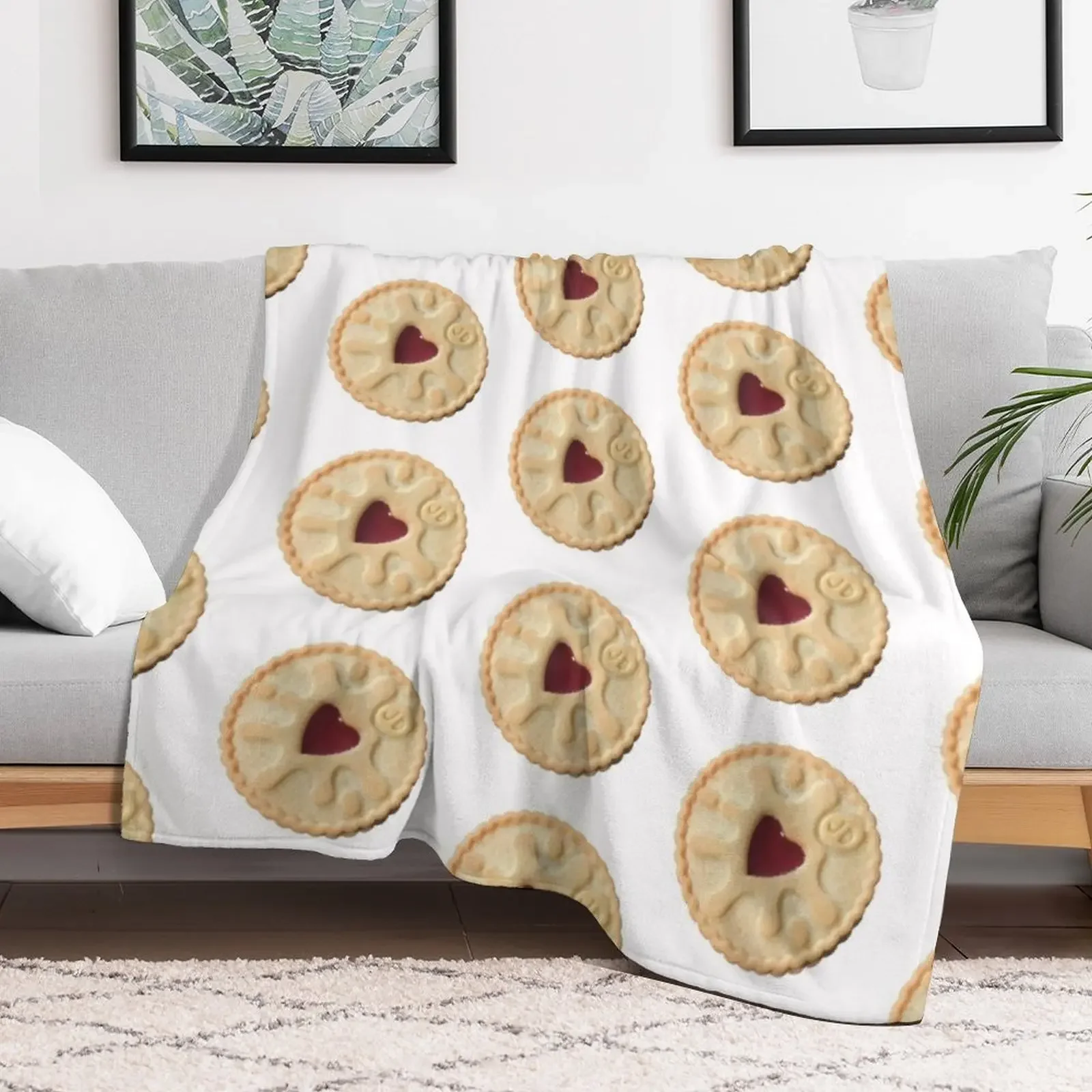 Jammie Dodger Throw Blanket Furrys Thin Cute Plaid Fashion Sofas Blankets