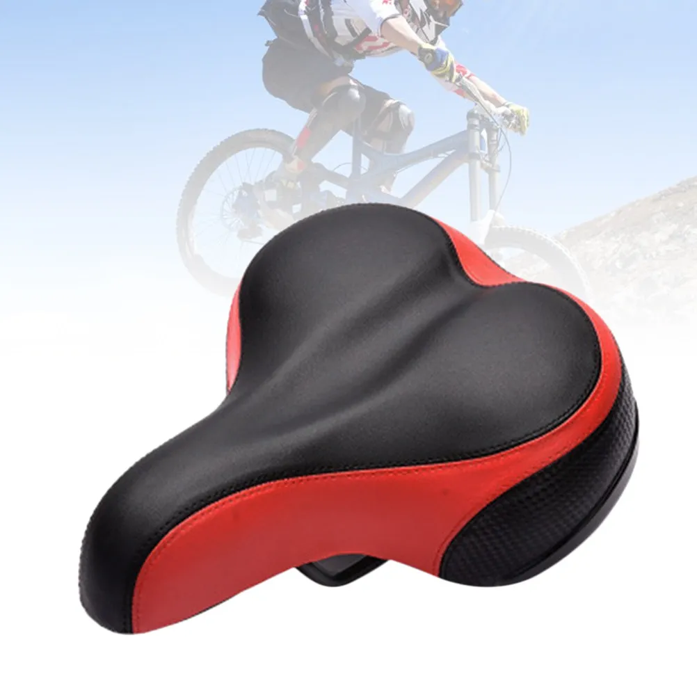 

Велосипедное седло: широкое, утолщенное, с задней подушкой, для горного велосипеда, на пружинной стальной основе, комфортное велосипедное сиденье
