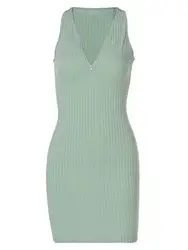 2022 Summer New Sexy Sweet V-Neck Wrap Hip Slim Fit Temperament Color Spicy Girl Dress Wrap Waist Breast Wrapping UZEH
