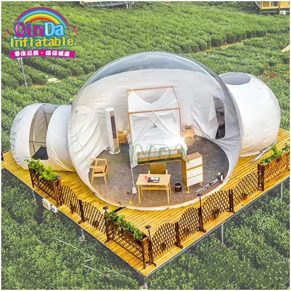Aufblasbare transparente Casa House Bubble Dome Zelte Aufblasbares Bubble Igloo Zelt