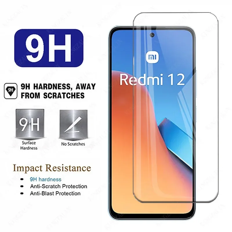 Tempered Glass for Xiaomi Redmi 12 12R 12C 12 5G 13C Full Coverage Protective Glass Screen Protector for Xiaomi Redmi 12 Glass