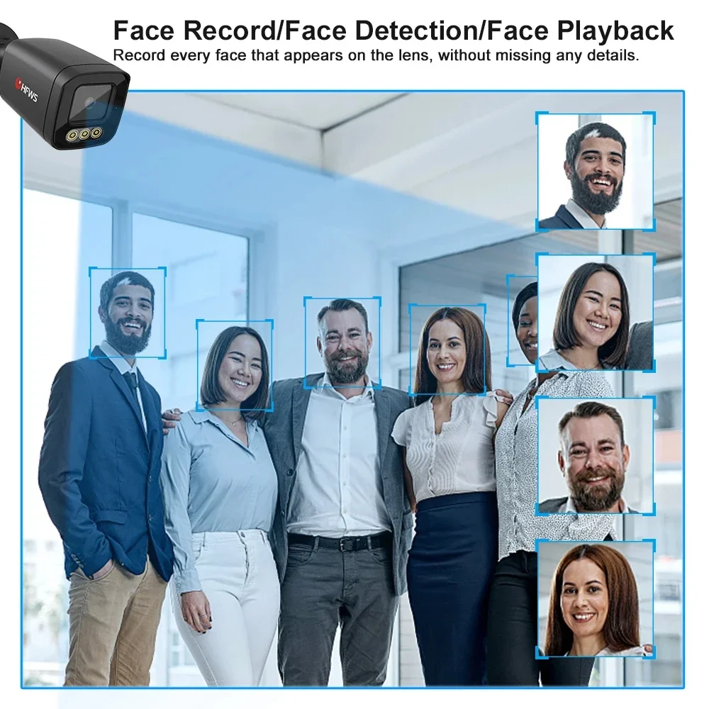 4K 8MP Black light Level Video Surveillance Camera System Outdoor CCTV Security IP Cameras Kit External Security Protection