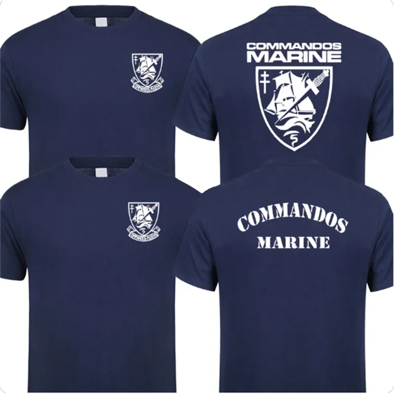 Funny Men's T Shirt Military French Marines Special Operation Forces Commandos Marine T-Shirt New Fashion Cotton Tops Tee Shirt