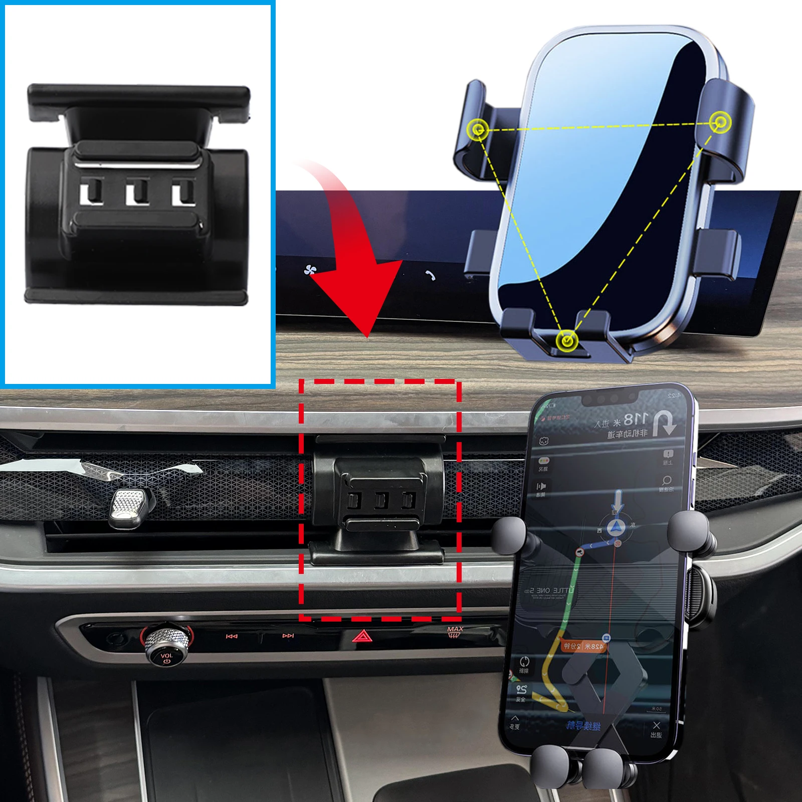 Car Mobile Phone Holder for BMW X5 2023 2024 2025 GPS Bracket Navigation Stand Auto Accessories