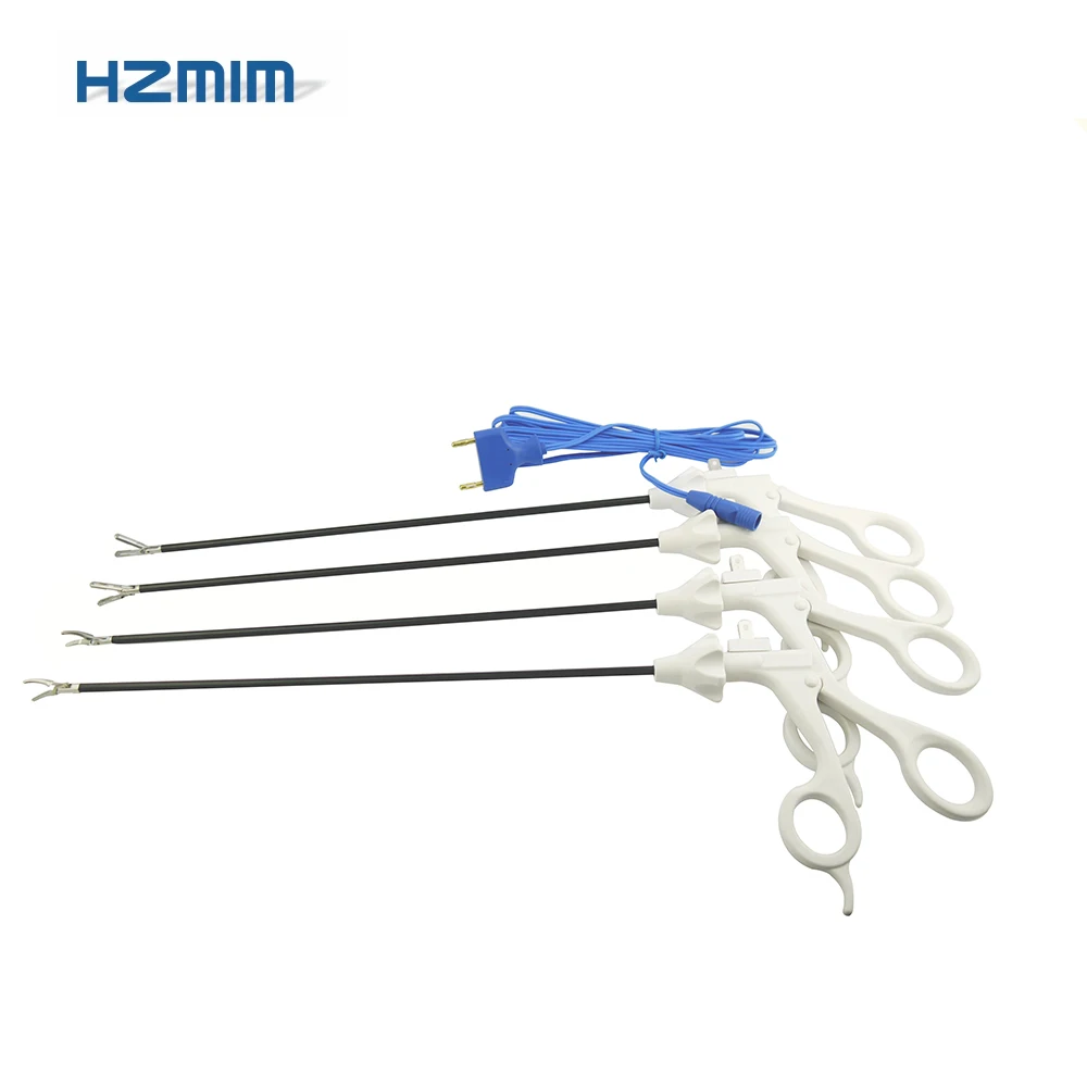 Disposable Laparoscopic Bipolar Coagulation Forceps Double Single Electrode Maryland Curved Forceps