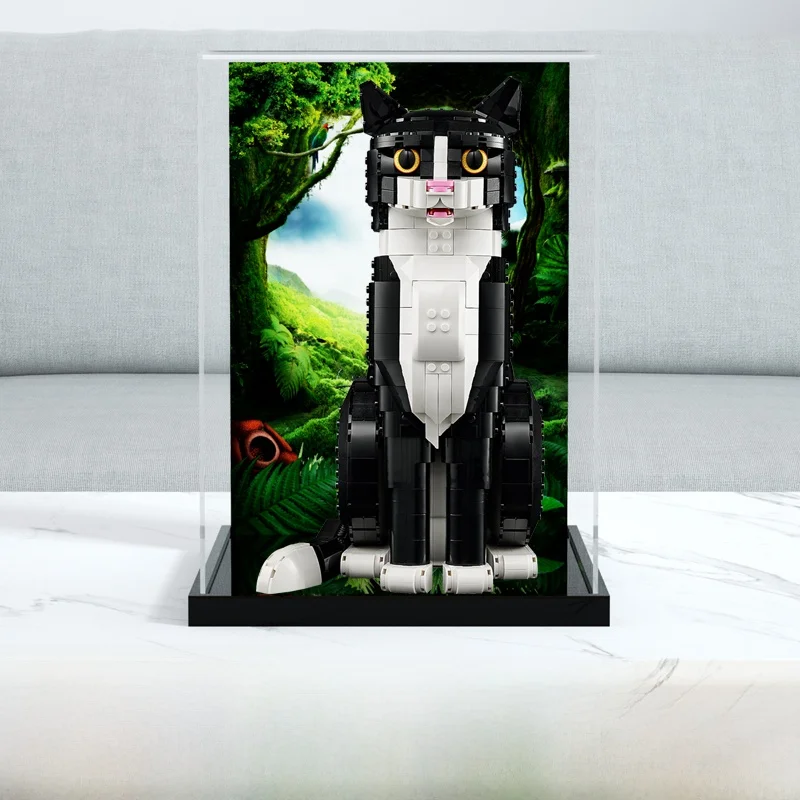 

Acrylic Dustproof Box Cute Storage Display Case for 21349 Figurine Model Cover Long Rectangle Transparent Cover
