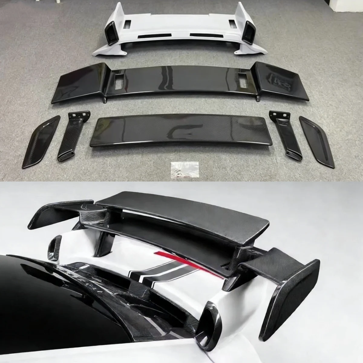 Carbon fiber Car Rear spoiler for Porsche 911 992 20-23 modified Electric lift Tail wing