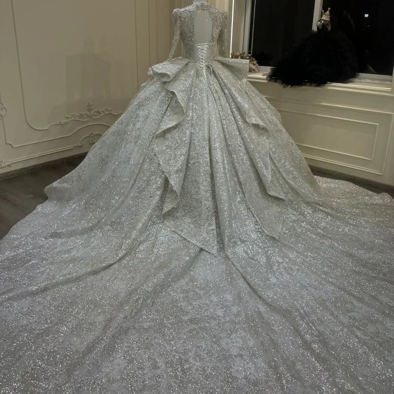 2024 new high-end heavy industry trailing wedding dress