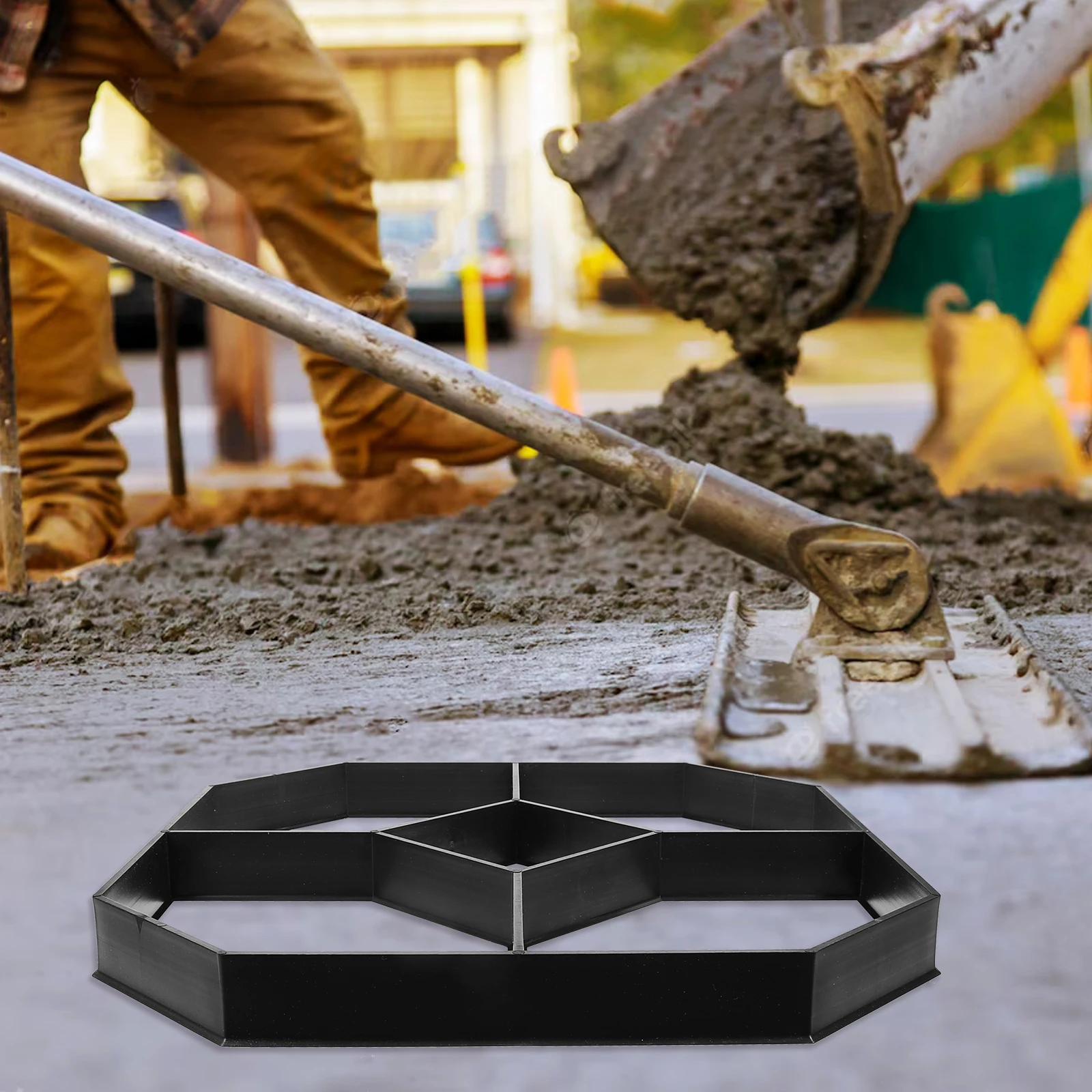

Cement Paving Plastic Path Mould Concrete Molds for Walkways Patio Forms DIY Reusable Garden Decor Flooring Mold Yard