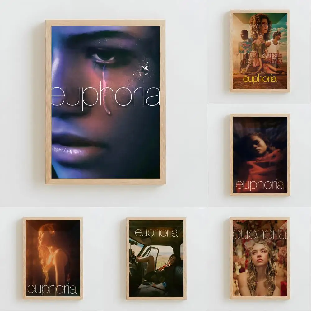 Affiche de la série TV E-Euphoria, autocollants muraux de haute qualité et abordables pour la décoration du dortoir et du salon