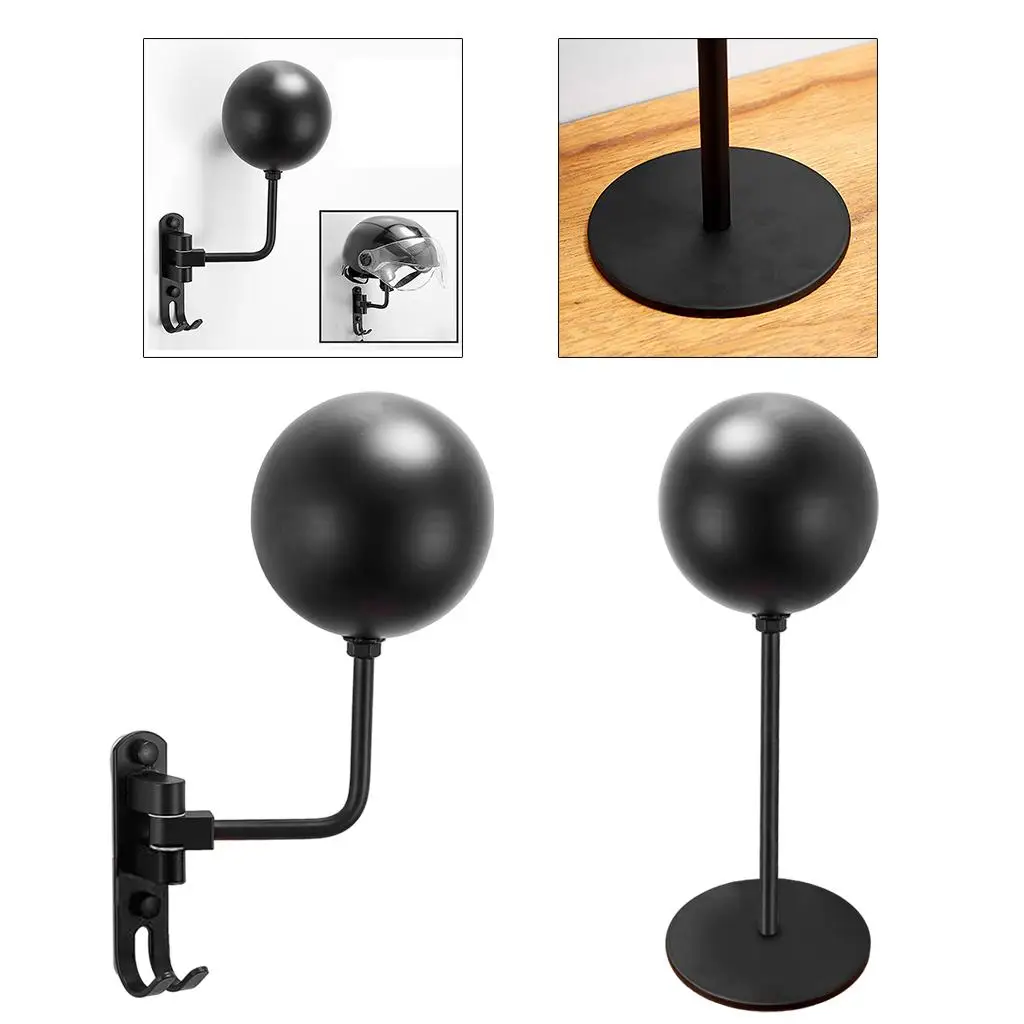 Multi-dimensional Hat Display Stand Wall Mount Space Aluminum Helmet Organizer Sturdy Anti-corrosion Rack for Office