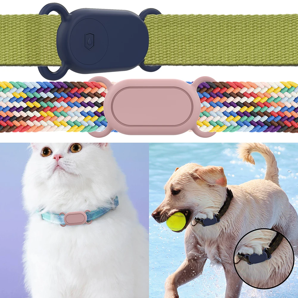 Silicone Case Waterproof Protective Cover Dog Collar Holder Dustproof Case Cover Shell Anti-Scratch for Samsung Galaxy SmartTag2