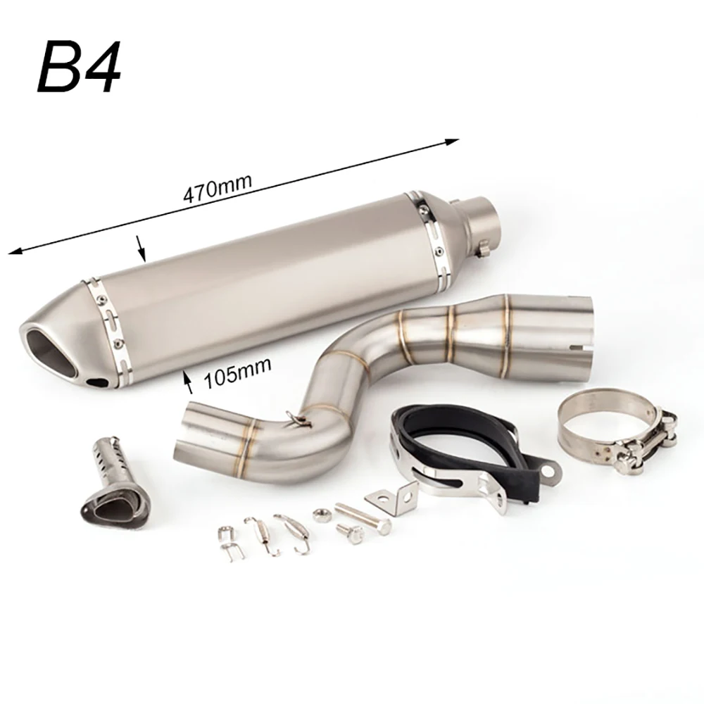 Motorcycle Exhaust 51mm Silencer Muffler Tip Pipe Modified Connector Tube Pipe Modified For KT200 RC200 2021-2022 DUKE 200