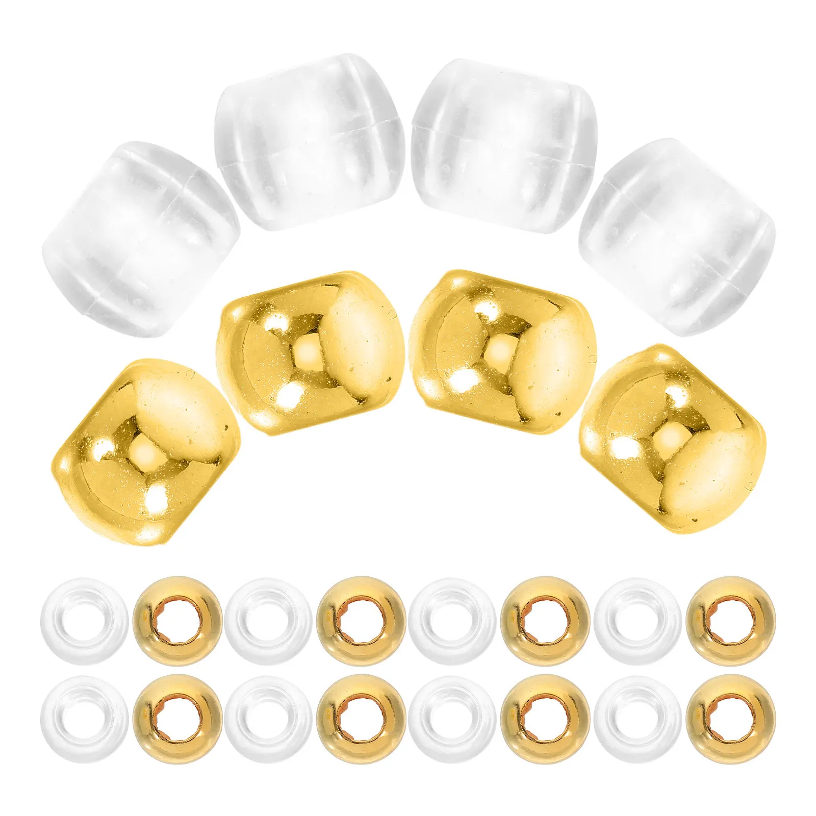 

50Pcs Transparent Beads Large Hole for Hair Braids Bracelet Necklace Jewelry Making DIY Craft Supplies Beads Large Hole