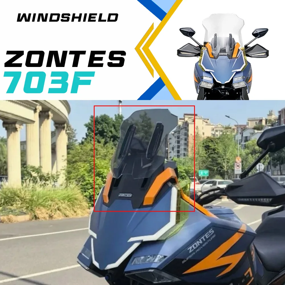 

Windshield for ZONTES ZT 703F, widened windshield, 703F windshield, ZONTES F703, zontes 703f, 703f zontes f703 zontes