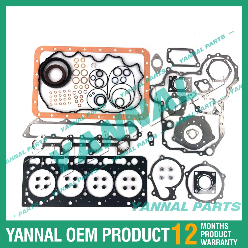 V3800 V3800T Engine Overhaul Gasket Kit for Kubota Bobcat Excavator