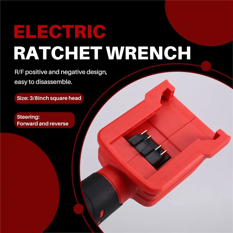 Feb.Extended Electric Ratchet Wrench Cordless Driver 3/8Inch Impact Removal Screw Nut Power Tools For 18V Battery