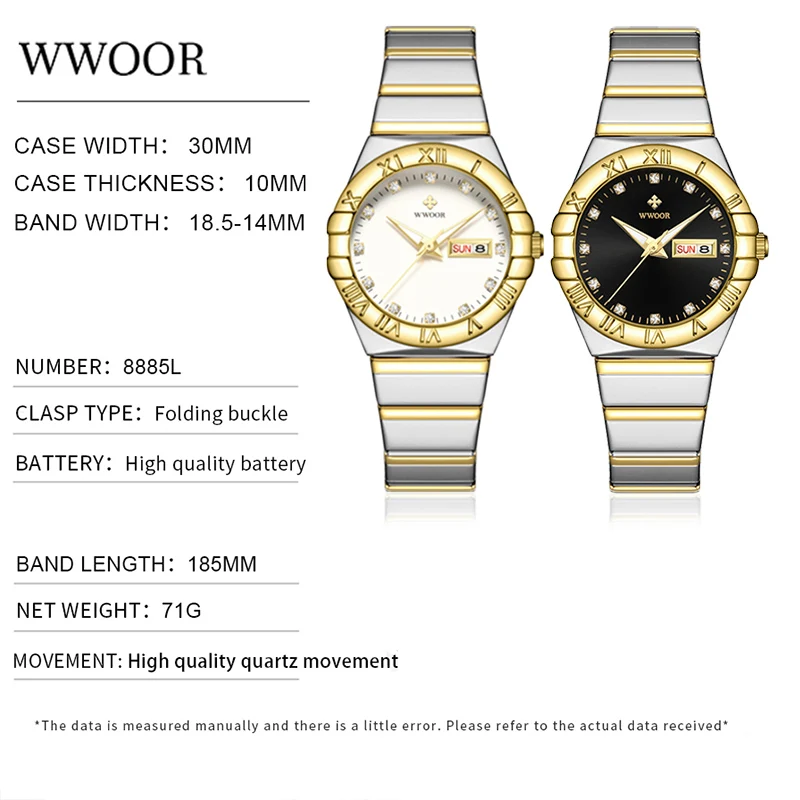 WWOOR New Elegant Watch For Women Diamonds Female Clock Luxury Brand Small Watch Dress Ladies Quartz Wristwatch Relogio Feminino