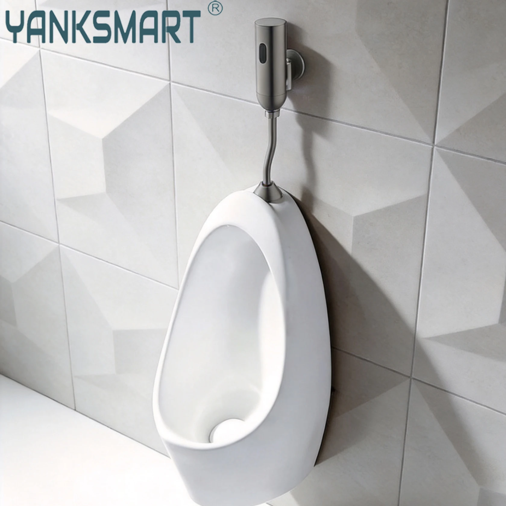YANKSMART Urinal Bathroom Toilet Automatic Flush Valve Sensor Urinals Wall Mounted Faucet Touch Tap DC & AC Bath Accessory