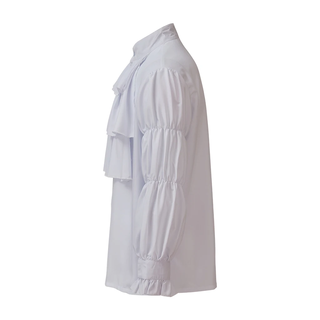 Seinfeld Puffy Shirt Cosplay Costume Man's White Shirts Jerry Seinfeld Halloween Top Daily Shirts