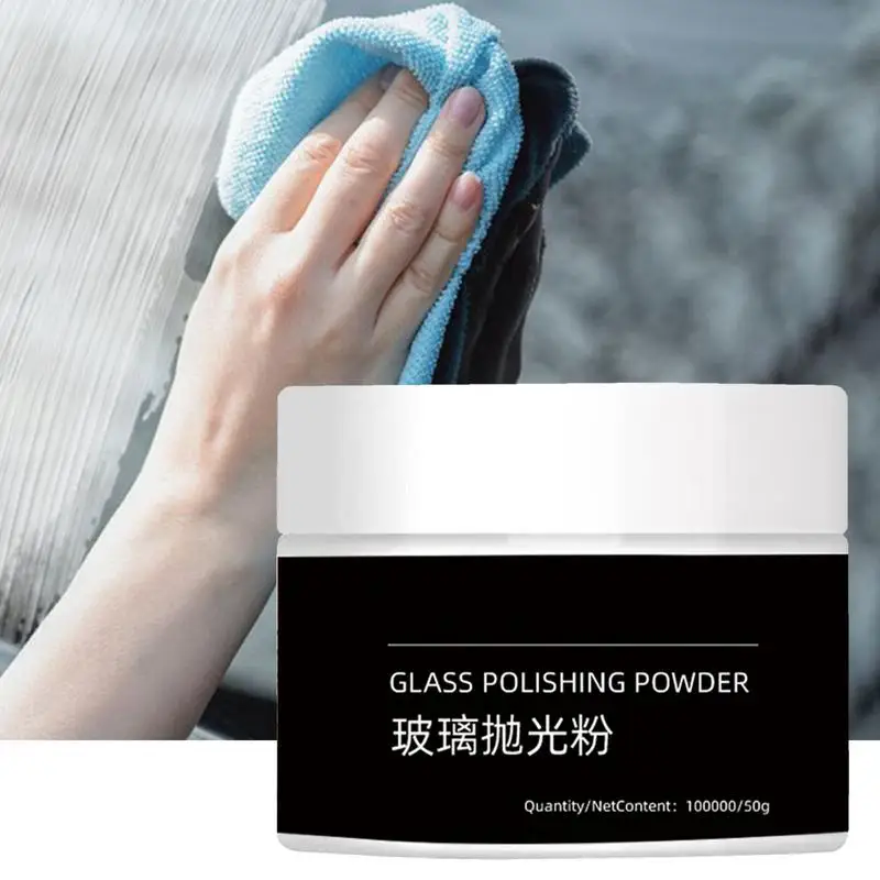 Polishing Powder For Glass Waterproof Car Glass Cleaning Scratch Nano Polishing Compound 1.76 Oz Car Windshield Glass Scratch