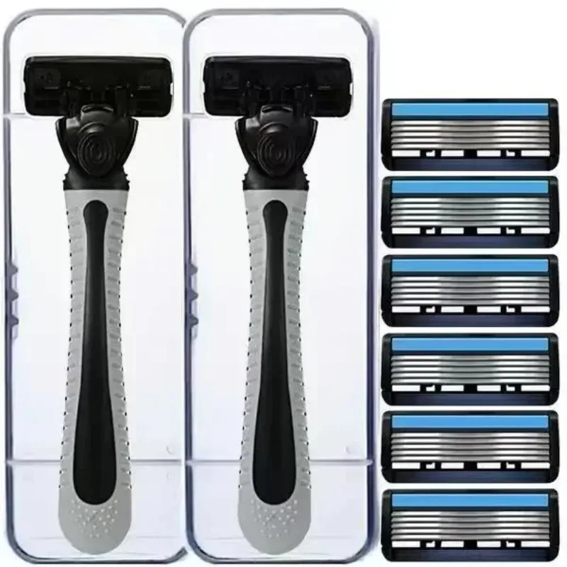 Razor Classic 6-lagiger Sicherheitsrasierer für die Herrenrasur und die Haarentfernung bei Frauen, Rasierklingen, manueller Rasierer
