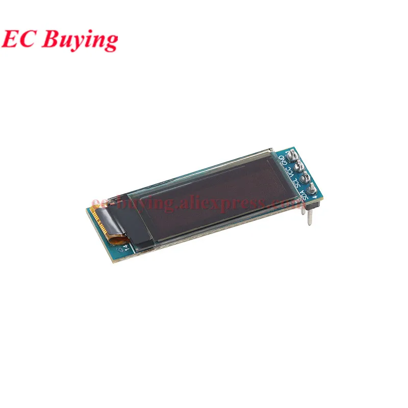 0.91 inch OLED Display LCD Screen Module Resolution 128*32 12832 IIC I2C Interface SSD1306 Driver White 4Pin Bare 14Pin