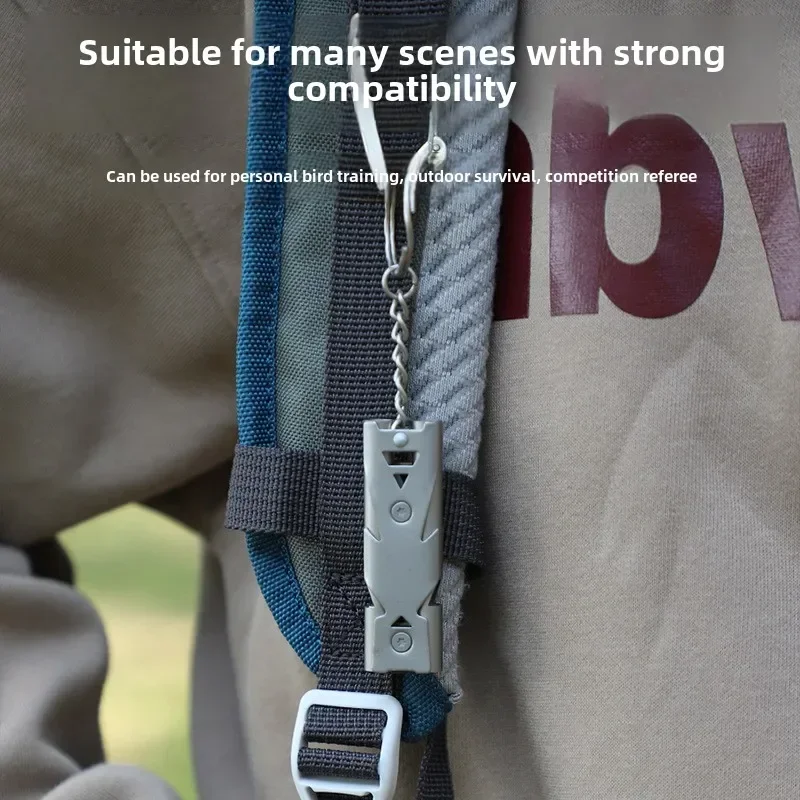 Notpfeife für den Außenbereich, Hochfrequenz-Erdbeben-Rettungspfeife, Muschelpfeife mit hoher Punktestand, explosive Doppelrohrpfeife