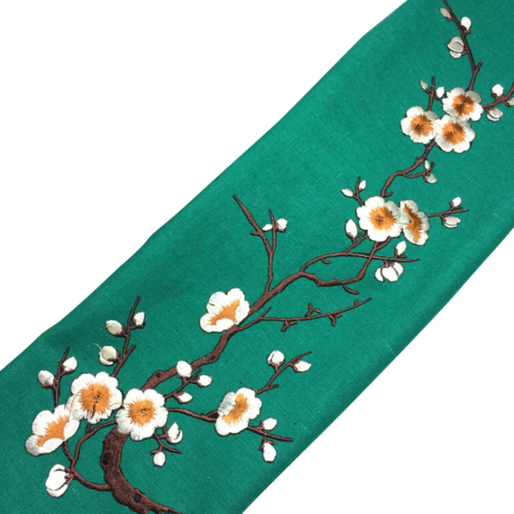 1 PCS Fabric Sticker Iron On Sew Patch Plum Blossom Flower Applique Clothing Embroidery Craft Sewing Repair Embroidered