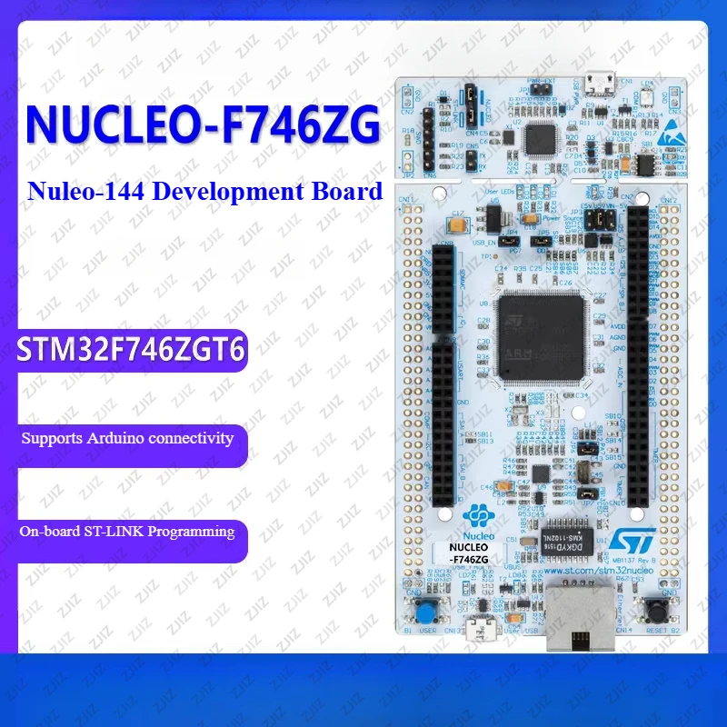 NUCLEO-F746ZG/F756ZG Nucleo-144 Dev Board STM32F746/756ZGT6 216MHz Cortex-M7 2MB Flash for High-Perf Embedded & IoT