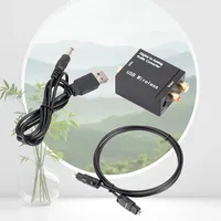 Digital to Analog Audio Converter Bluetooth-Compatible Optical Fiber Toslink Coaxial Signal to RCA R/L Audio Decoder SPDIF DAC
