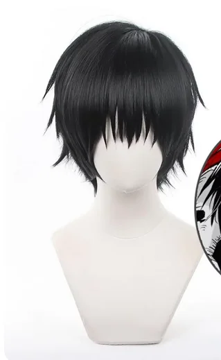 Anime Jujutsu Kaisen Fushiguro Toji  Wig Black short hair for women,men, cosplay Halloween,Christmas