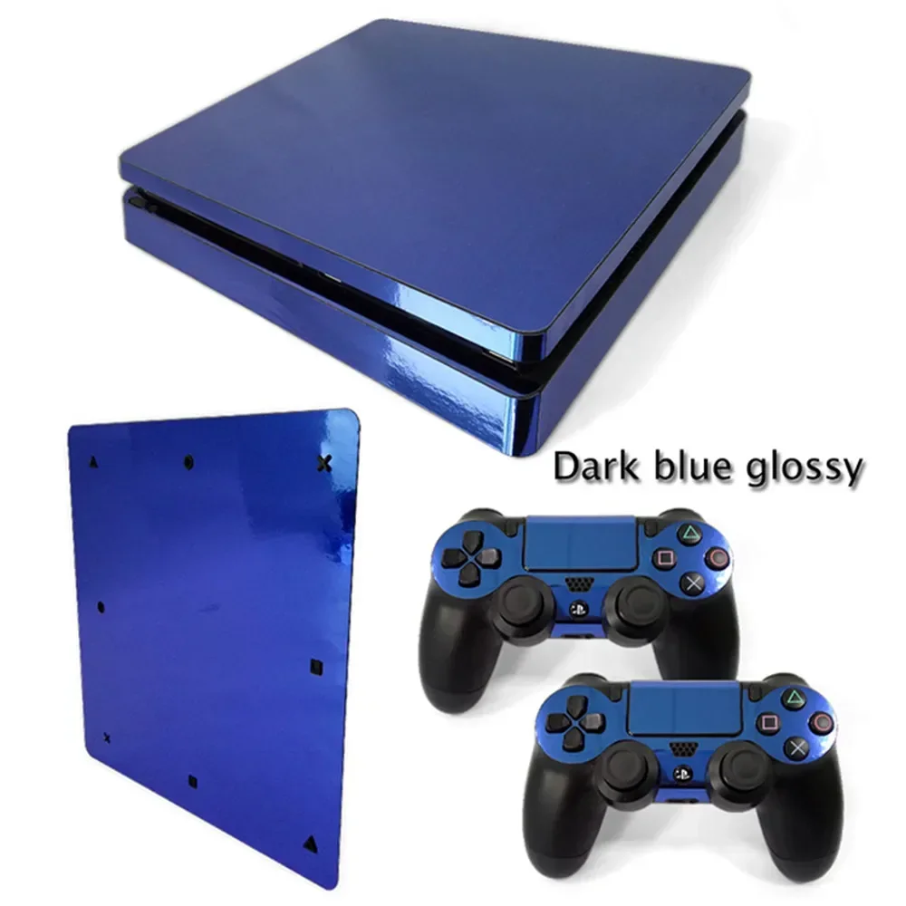 Gold Red Glossy Skin High Qulaity Decorative Sticker Decal Cover for PS4 Slim Console