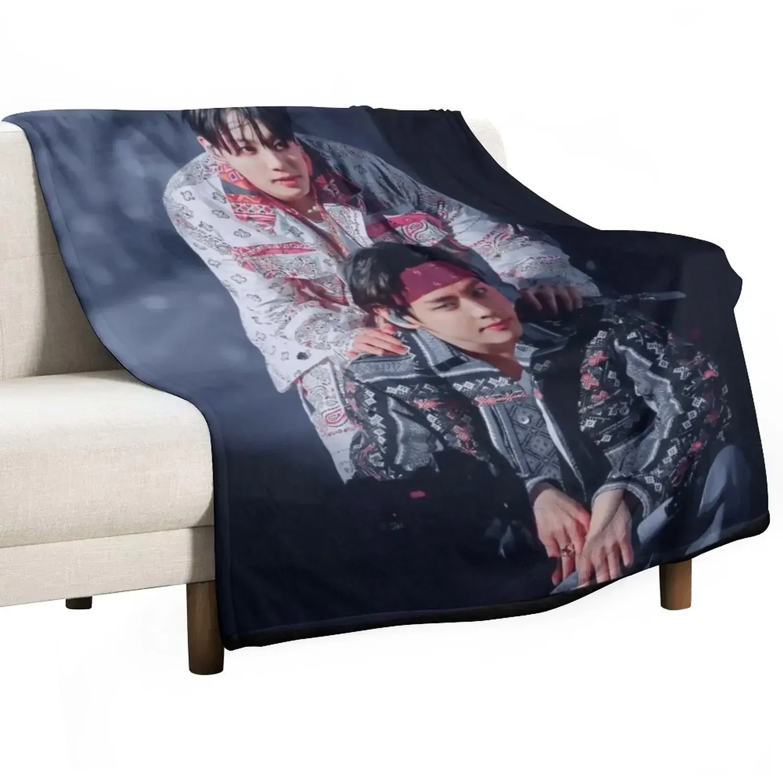 taekook ptd stage photo Throw Blanket halloween valentine gift ideas Giant Sofa Blankets