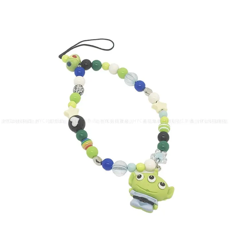 Bonito disney toy story série alienígena novo padrão criativo dos desenhos animados corrente do telefone móvel moda pingente decorativo para homem e mulher