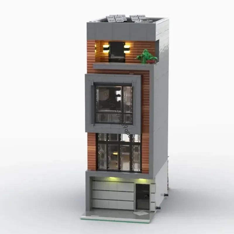 

New 1803Pcs Hot City Street View Moc Modular Modern Town House Model Custom Puzzle Diy Creative Ideas Kid Toy Birthday Gift