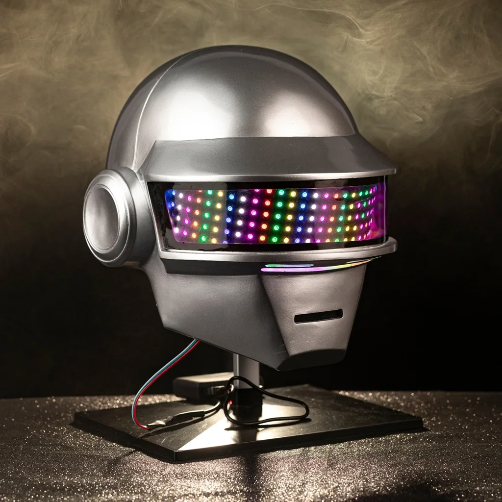 Xcoser Hełm Daft Punk z Podświetleniem LED Thomas Bangalter Maska Cosplay Repliki z Żywicy