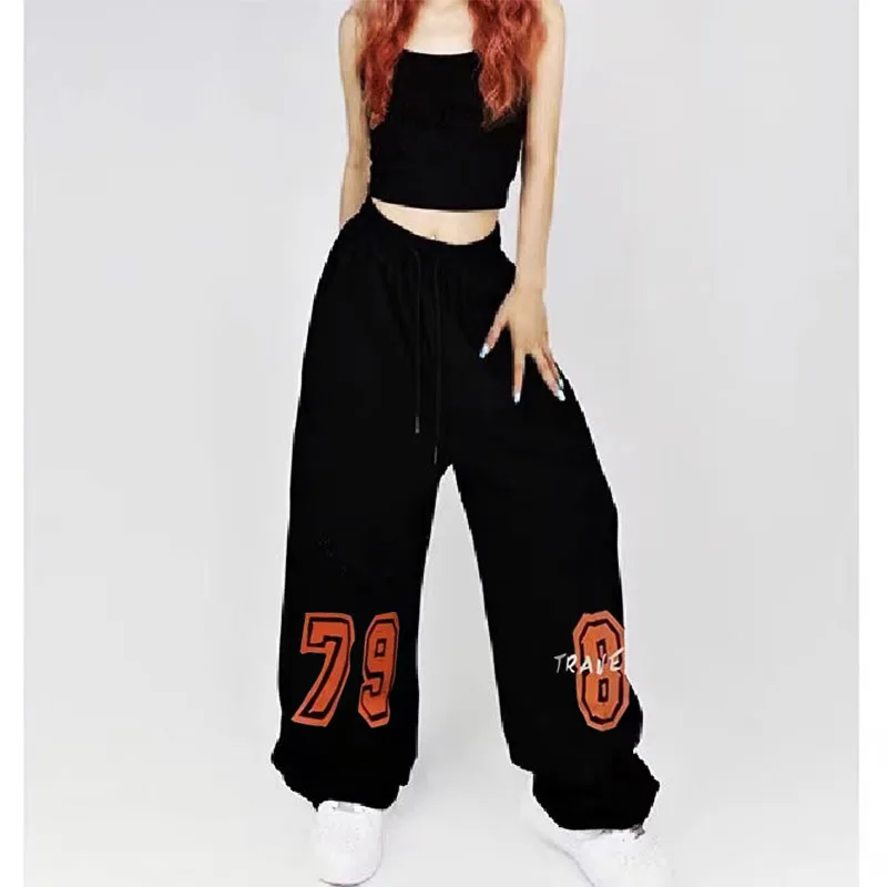 

Dopamine wearing workwear pants for women in summer thin design niche loose fit American student casual sports pants