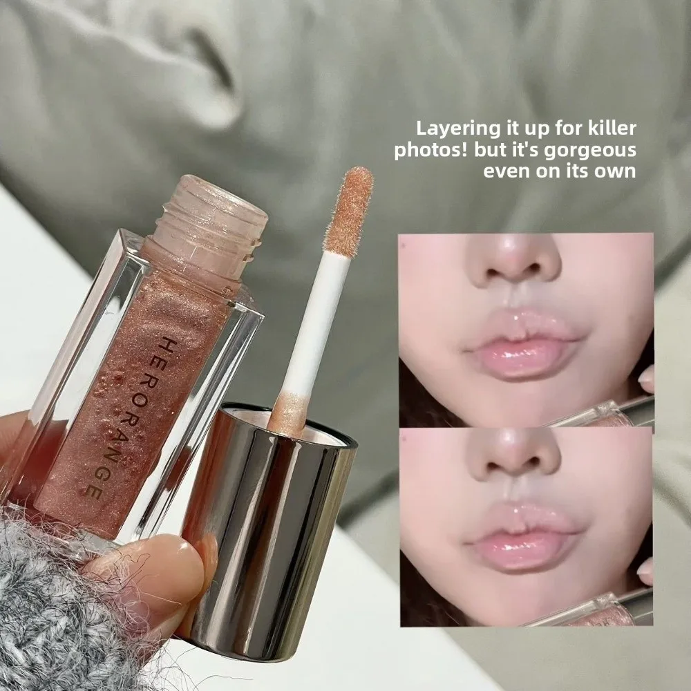 Lucidalabbra Volumizzante Effetto Scintillante, Gloss Liquido Impermeabile a Lunga Durata, Non Appiccicoso, Idratante, per Uso Quotidiano