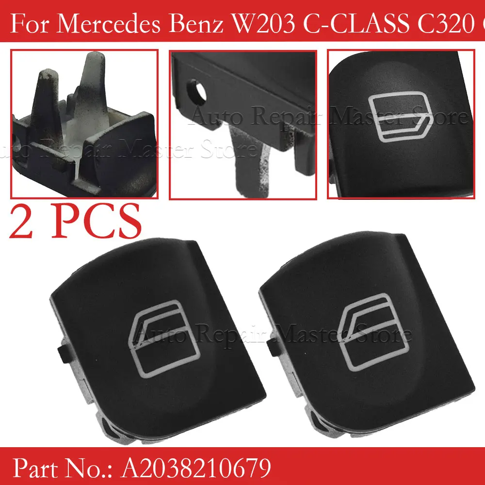 

2PCS For Mercedes Benz W203 C-CLASS C320 C230 C240 C280 Power Window Switch Console Caps Window Switch Cover For Mercedes