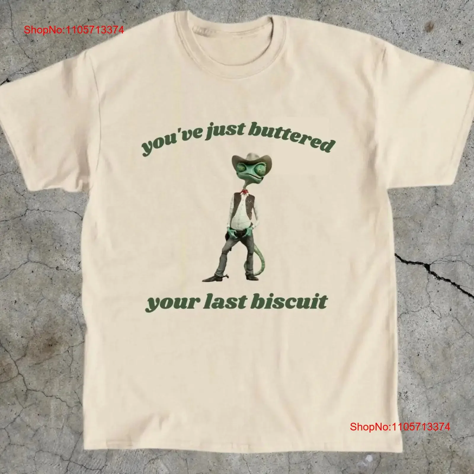 Cowboy Rango T Shirt Funny Western You've Just Buttered Your Last BiscuiT Design Novelty GifT vintage Washed Soft Stylish homme