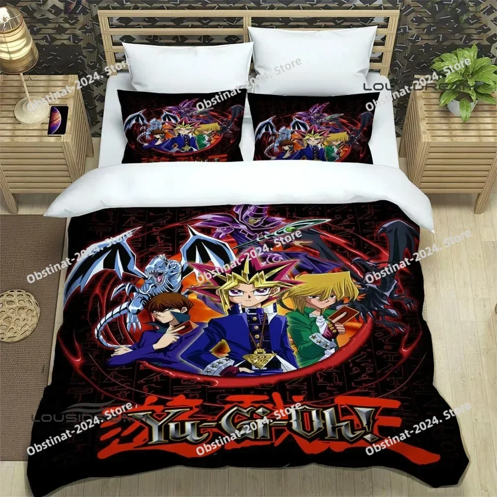 

YU-GI-OH! Card Printed Printed Bed Set Duvet Cover Pillowcase Bedding Set Bed Linen Sheet Quilt Cover Full Queen King Size