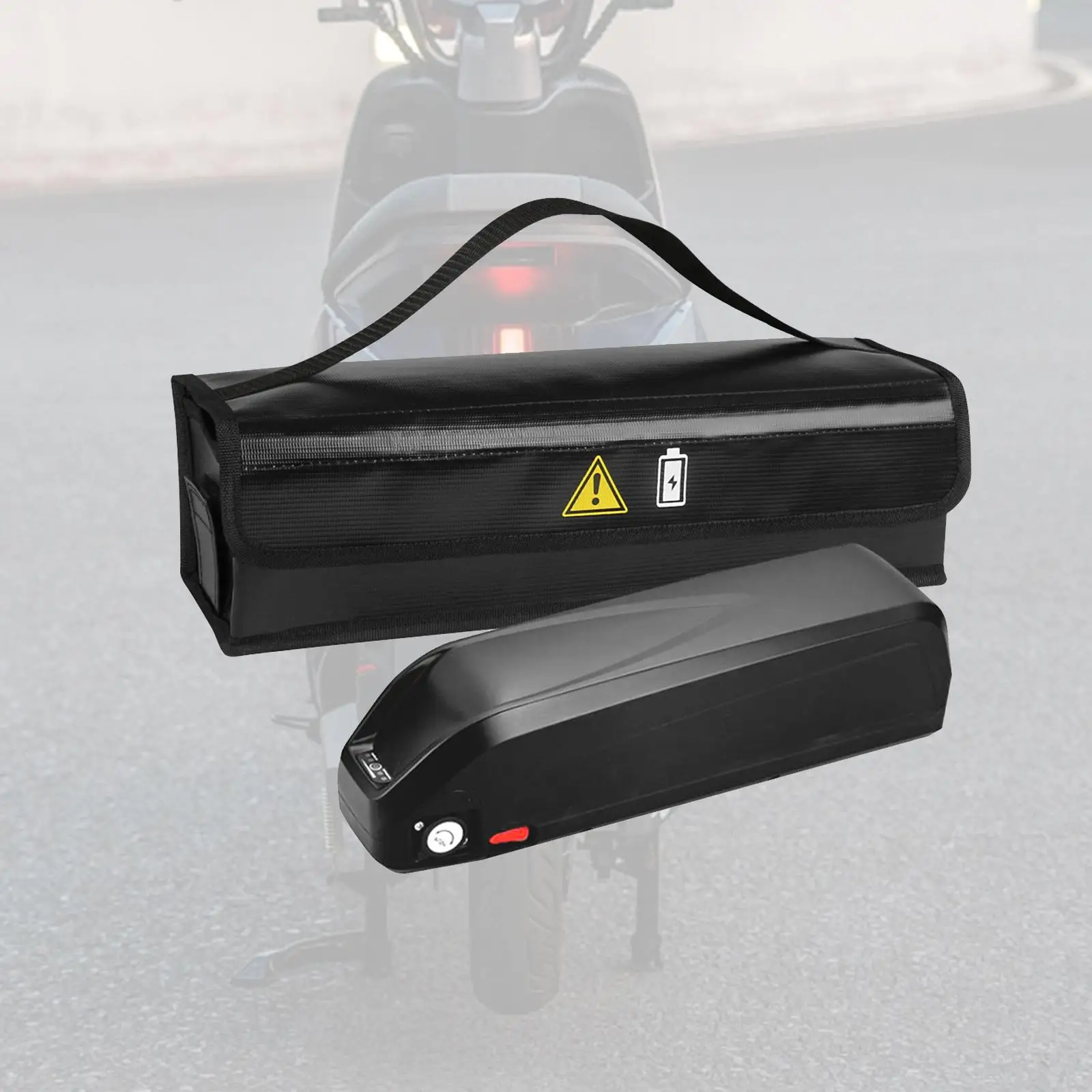 غطاء حماية لحقيبة بطارية الدراجة الكهربائية، حقيبة حمل البطارية المقاومة للهب، واقي آمن #4