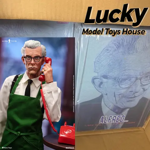 Mars Toys Original 1/6 Alfred White Hair 1966 Version Housekeeper Cloth Action Figure MAT023 Delicate 12inch Soldier Model