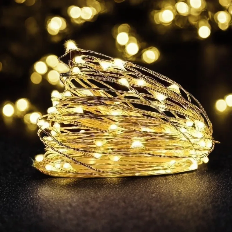Led Fairy Lights Copper Wire String 1-30M 300LED Holiday Outdoor Lamp Garland For Christmas Tree Wedding Party Decoration