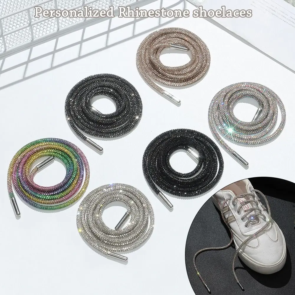 

1PC Luxury Accessories Cross Braiding Strap Shoe Laces Rhinestone ShoeLaces Bright Strings Sneakers Laces