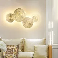 Modern Wall Lamp Lotus Leaf Sconce for Bathroom LED Lights LOFT Decor with Industrial Bedroom Bedside Indoor Lighting Fixture