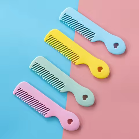 Baby Material Round Teeth Hair Care Baby Hair Comb Newborn Child Girls One To Two Year Old Toddler Small Comb