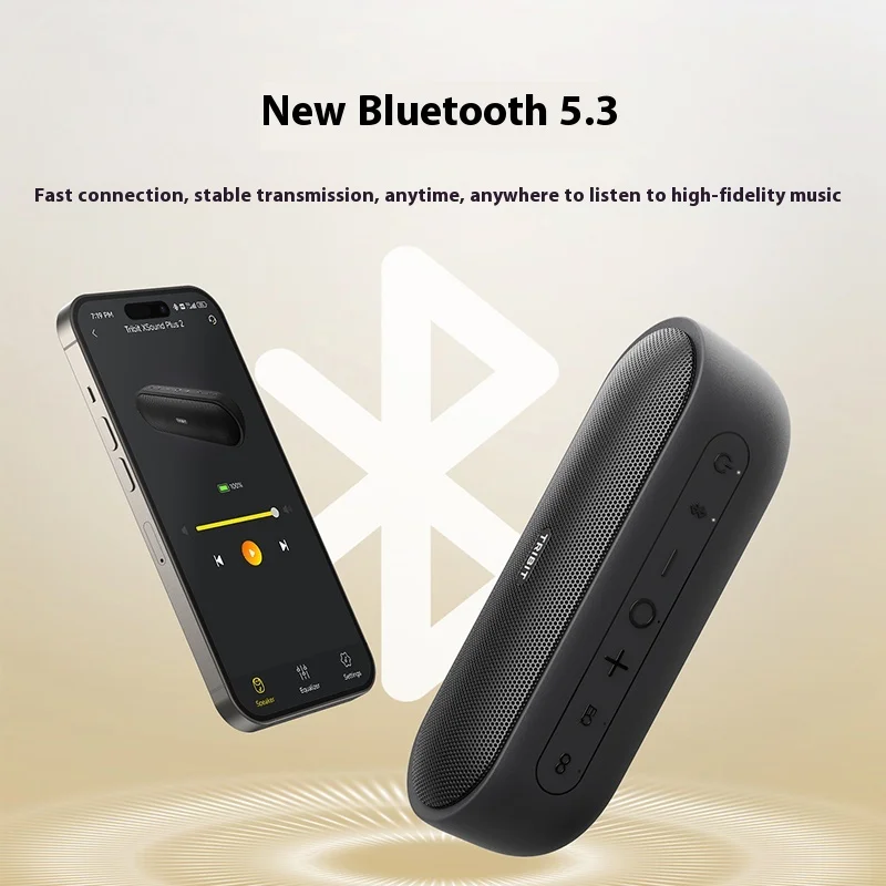 TRIBIT XSound Plus 2 Portable Wireless Speaker Bluetooth 5.3 IPX7 Waterproof Hifi High Fidelity Subwoofer Customized Speaker